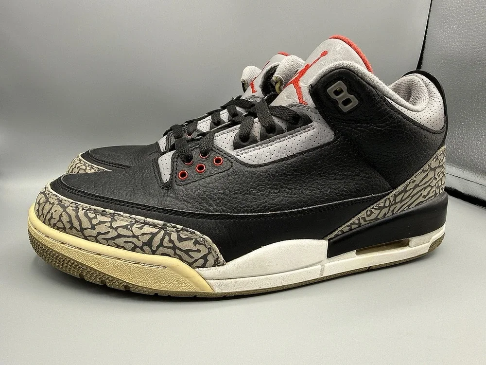 AIR JORDAN 3 Retro OG Black Cement 2018 Shoes Sneakers Men's Size 11